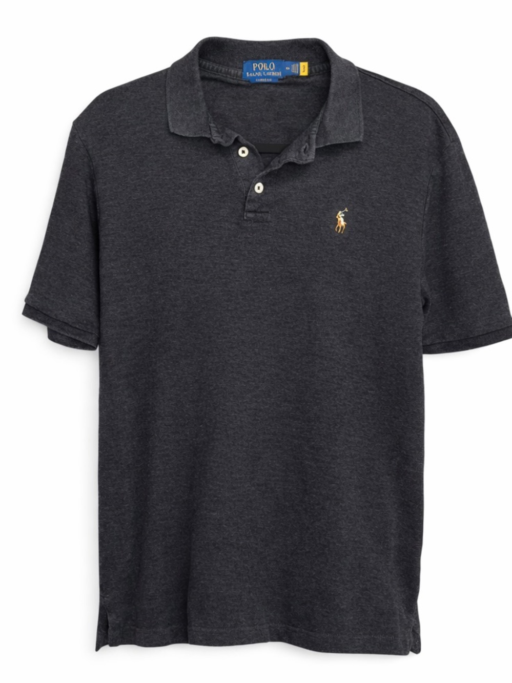 Polo by Ralph Lauren Men's Dark Gray Polo Shirt